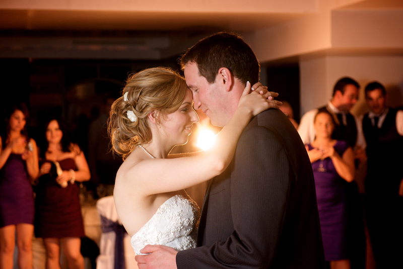 bride and groom first dance romantic